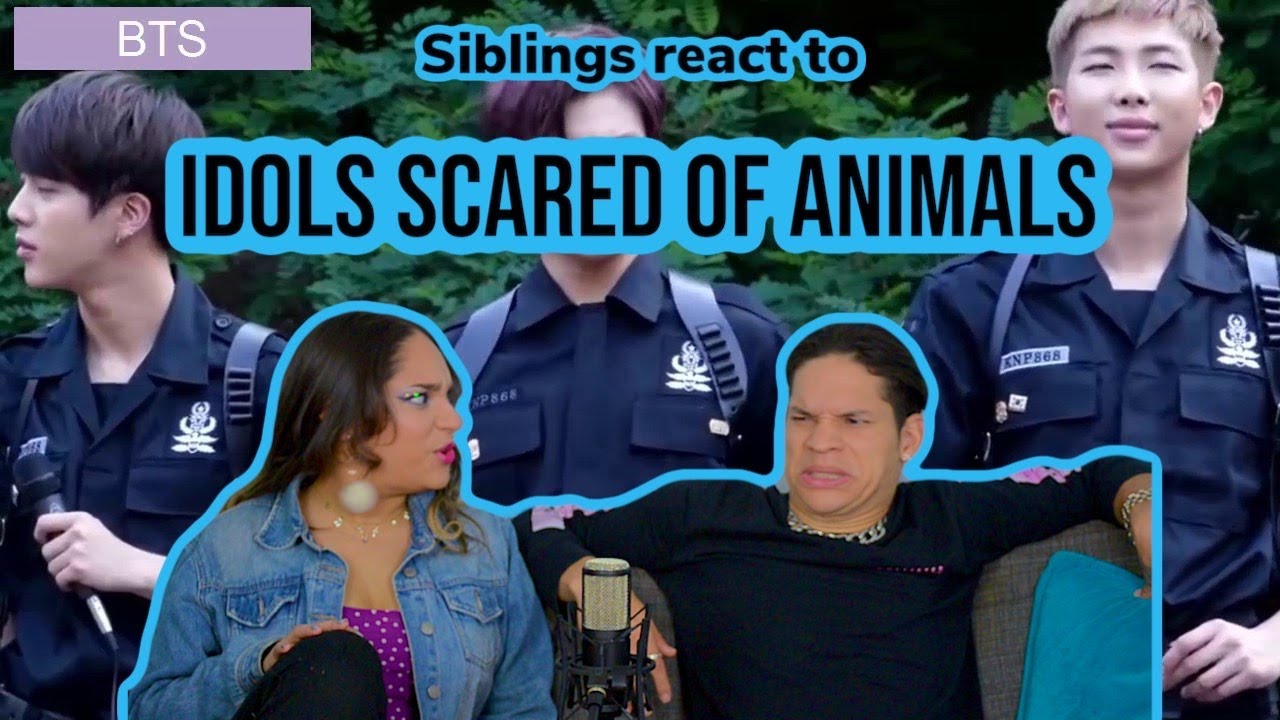 Siblings react to FUNNY!!!! Idols scared of animals (EXO, BTS, Apink) REACTION| FEATURE FRIDAY ✌