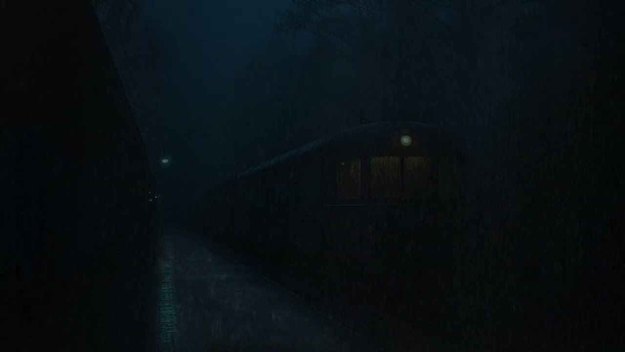 SLEEP IN 5 MINUTES (No Ads)🌧️Soft Forest Rain&Distant Thunder 🔥 Warm Glass Forest for Emotional Calm
