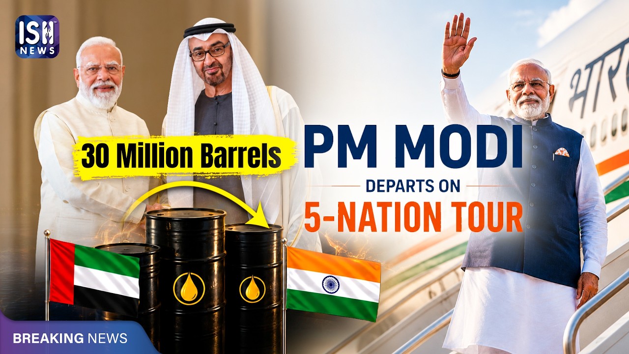 PM Modi's 5 Nation Tour: UAE to Store 30 Million Barrels of Oil in India | ISH News