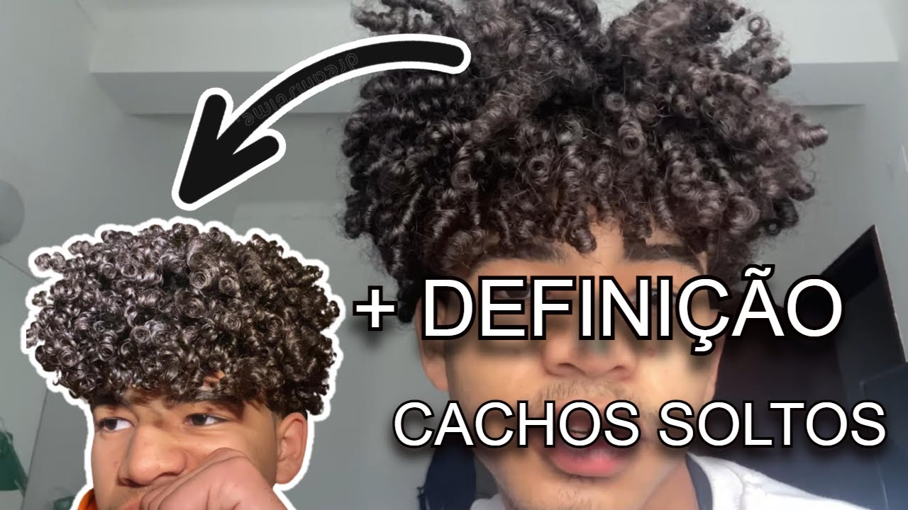Finalização de cabelo cacheado masculino