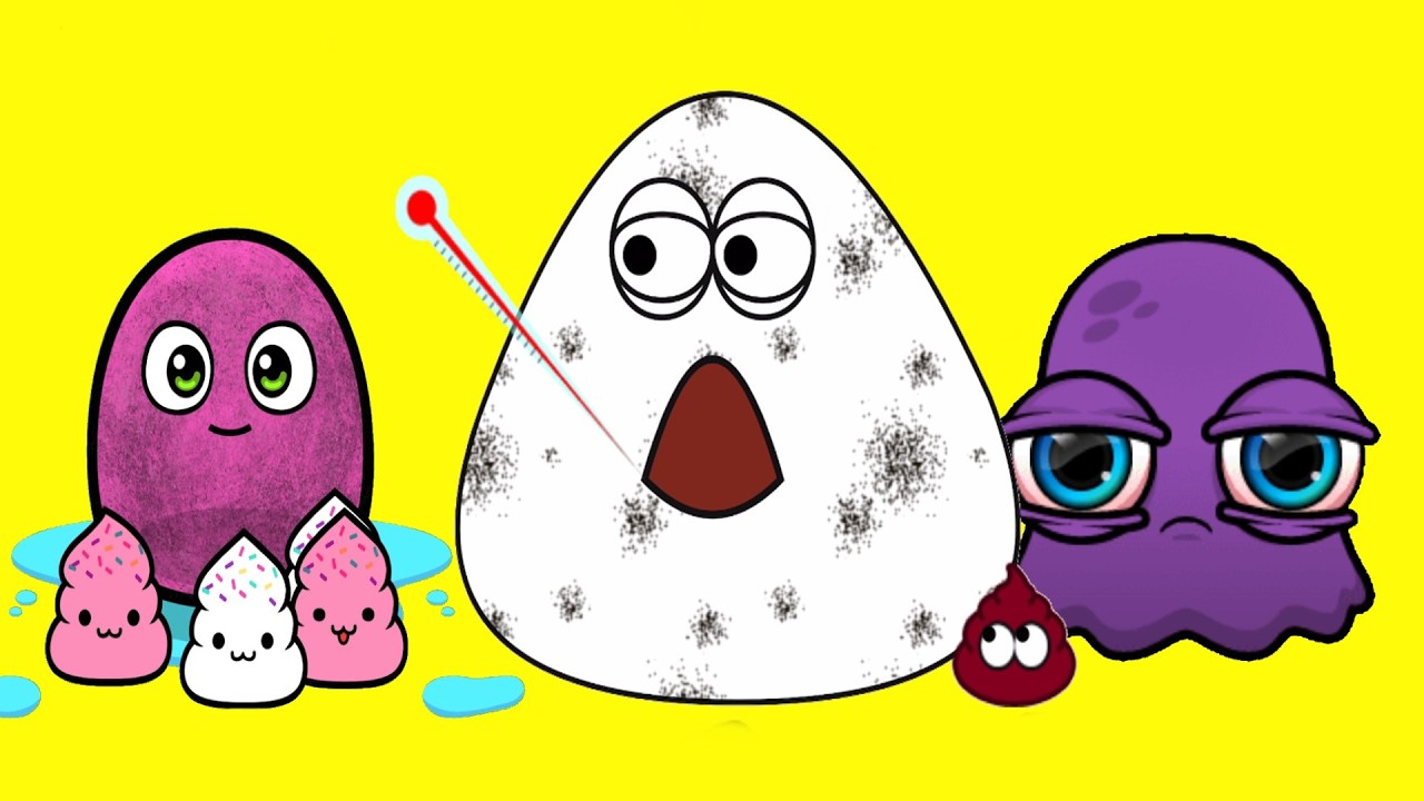 POU y sus amigos - Pou vs Moy 7 vs My Boo. Las mascotas amigas juegan juntos #2.
