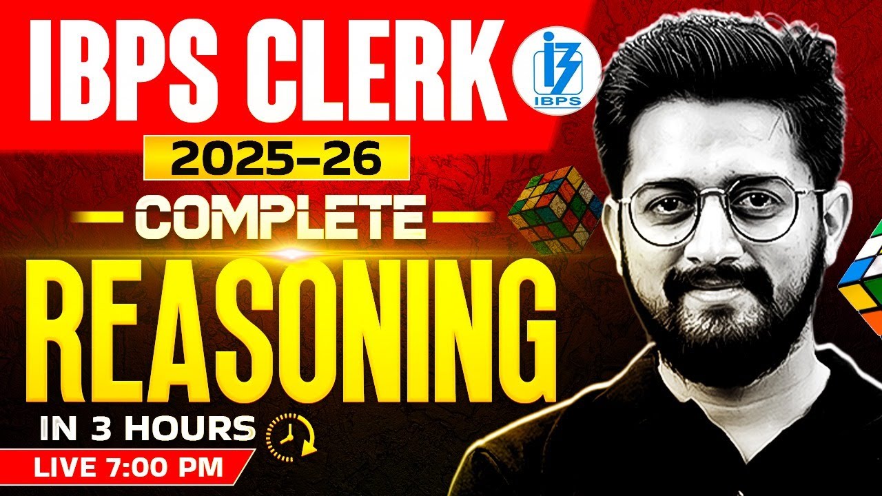IBPS Clerk 2025 | Complete Reasoning | IBPS Clerk Reasoning Marathon Class | by Sachin Sir