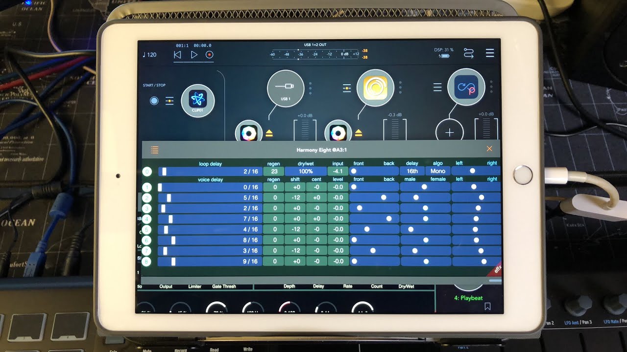 Harmony Eight - Pitch Shifting Delay by Virsyn - Getting Creative - iPad Live Demo