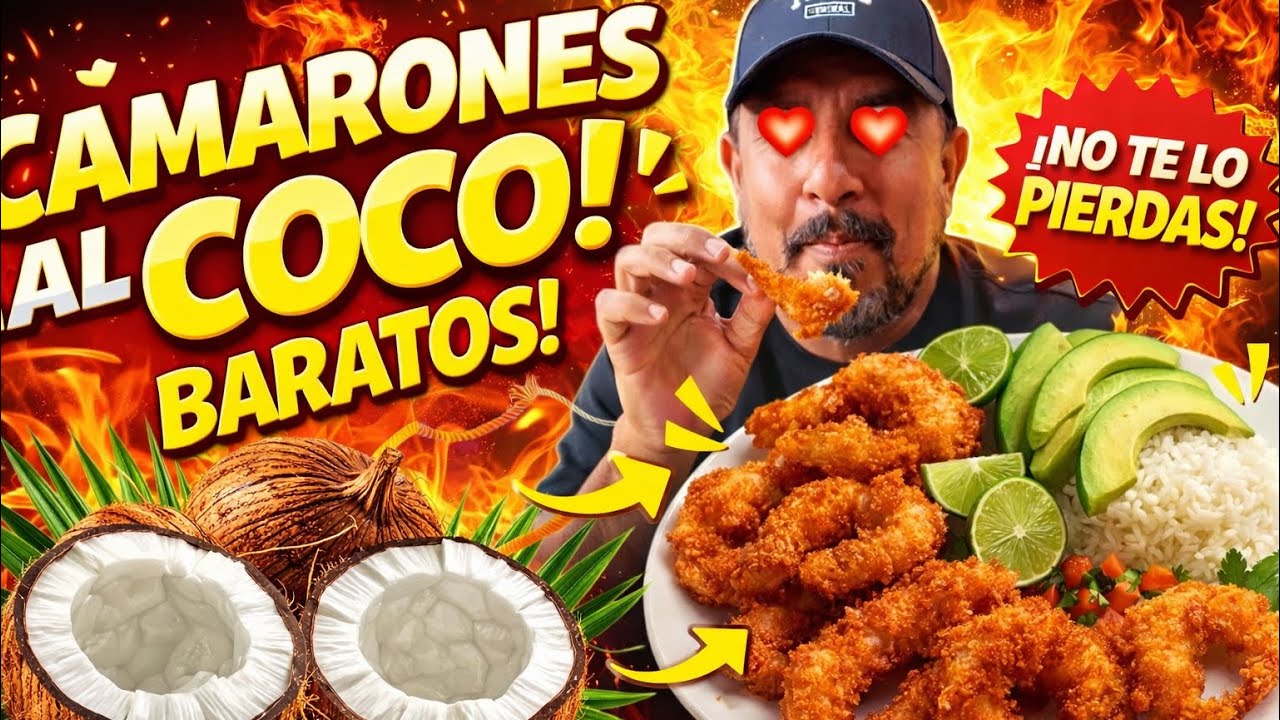 ¡La Mejor Receta De Camarones Al Coco Crujientes en 15 minutos! BARATOS!