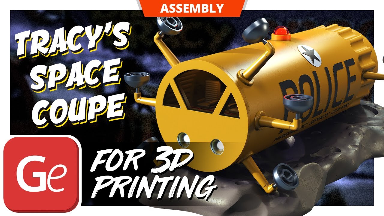 Tracy’s Space Coupe 3D Printing Model | Assembly by Gambody