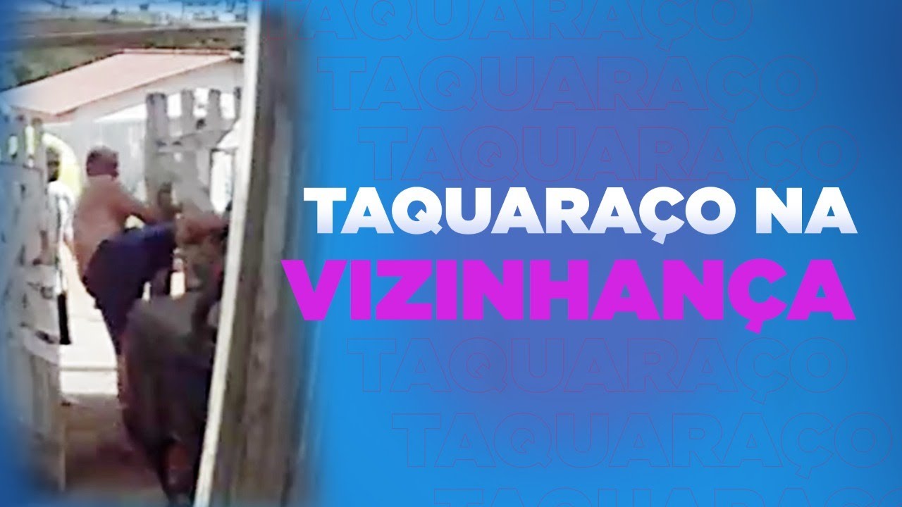 Tiro, porrada e bomba: briga entre vizinhos por causa de som alto, tem muito xingamento e agressão