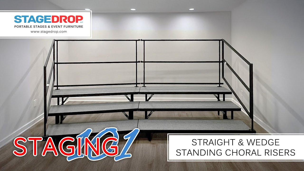 Staging 101 Straight & Wedge Standing Choral Risers - StageDrop
