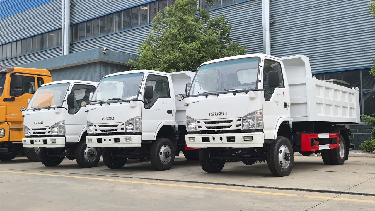 3 units Isuzu ELF NKR 4x4 off-road dumper truck