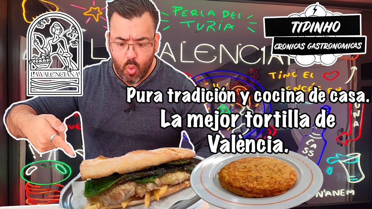 Almorzamos en La Valenciana, la mejor tortilla de patatas y cebolla cocinada al momento de València.