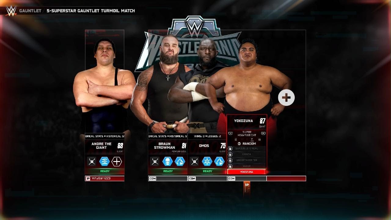 WWE 2K25 gauntlet turmoil match fail