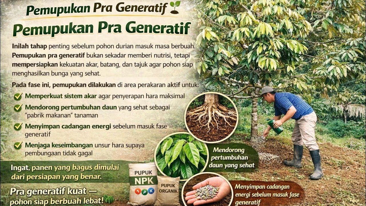 🟢🟢 Mempersiapkan Durian Masuk Masa Produksi dengan Pemupukan yang Benar✅🌳