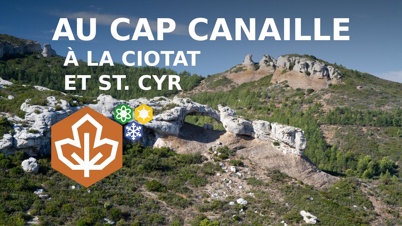 Le Parc du Mugel et le Cap Canaille à la Ciotat ainsi que le dune et le côte de St.-Cyr-sur-Mer