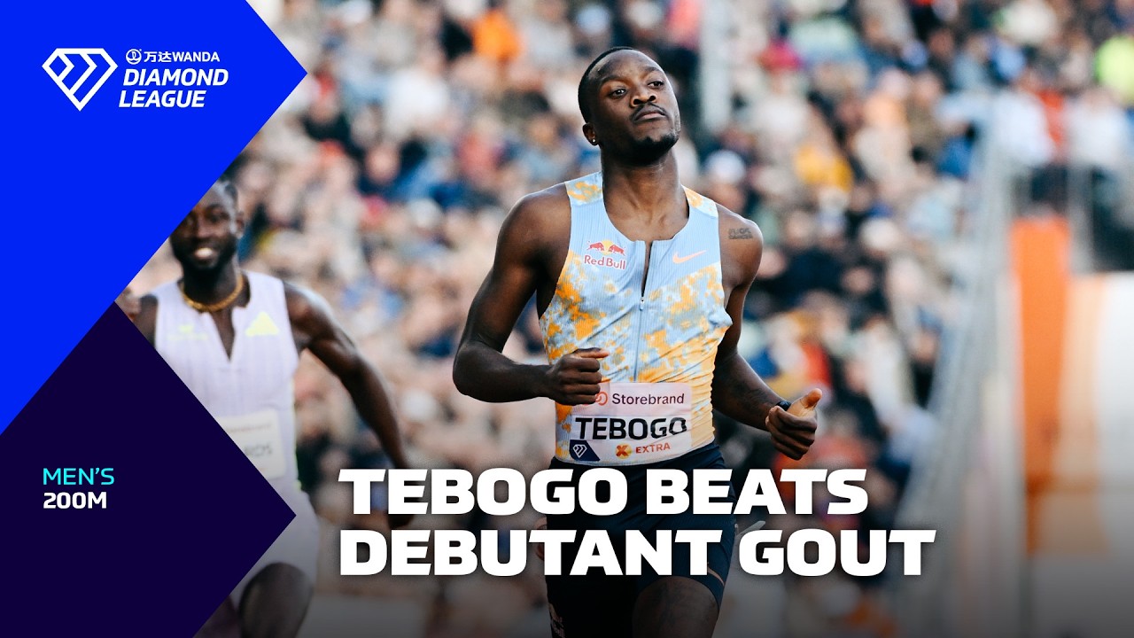 Letsile Tebogo EASES to 200m win on Gout Gout's DL debut - Wanda Diamond League 2026