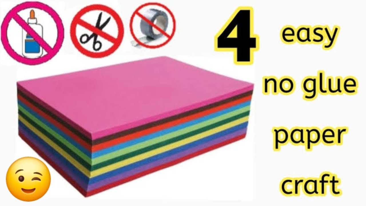 4 Easy No-Glue Paper Crafts!