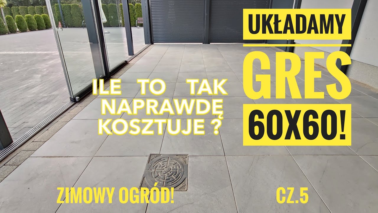 Układamy płyty gresowe na starej podbudowie  - wymiana kostki - zimowy ogród - taras cz. 5 #paving
