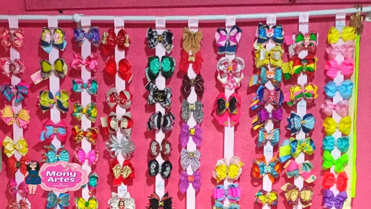 Venha conferir como eu fiz o expositor de laço 💕tiaras para minha loja super fácil #dica