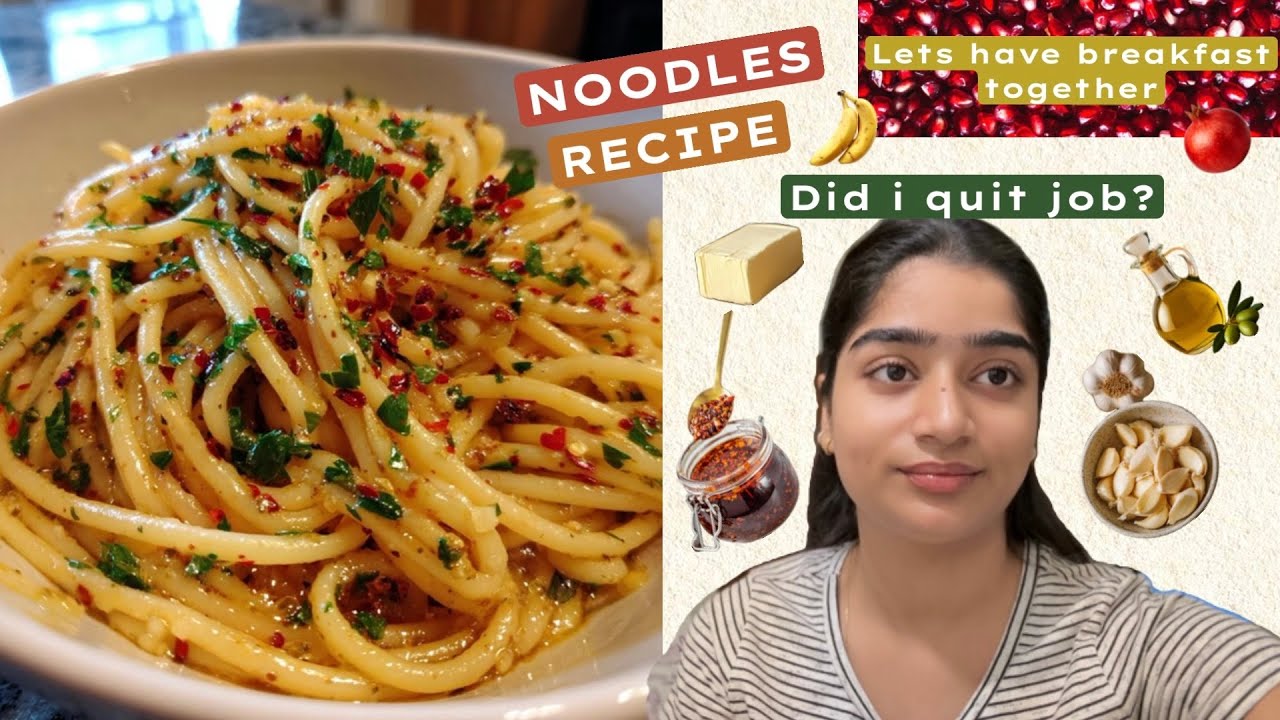 Easy Butter Garlic Chilli Oil Noodles Recipe 🌶️🍜 | What I Eat for Breakfast | Mini Vlog
