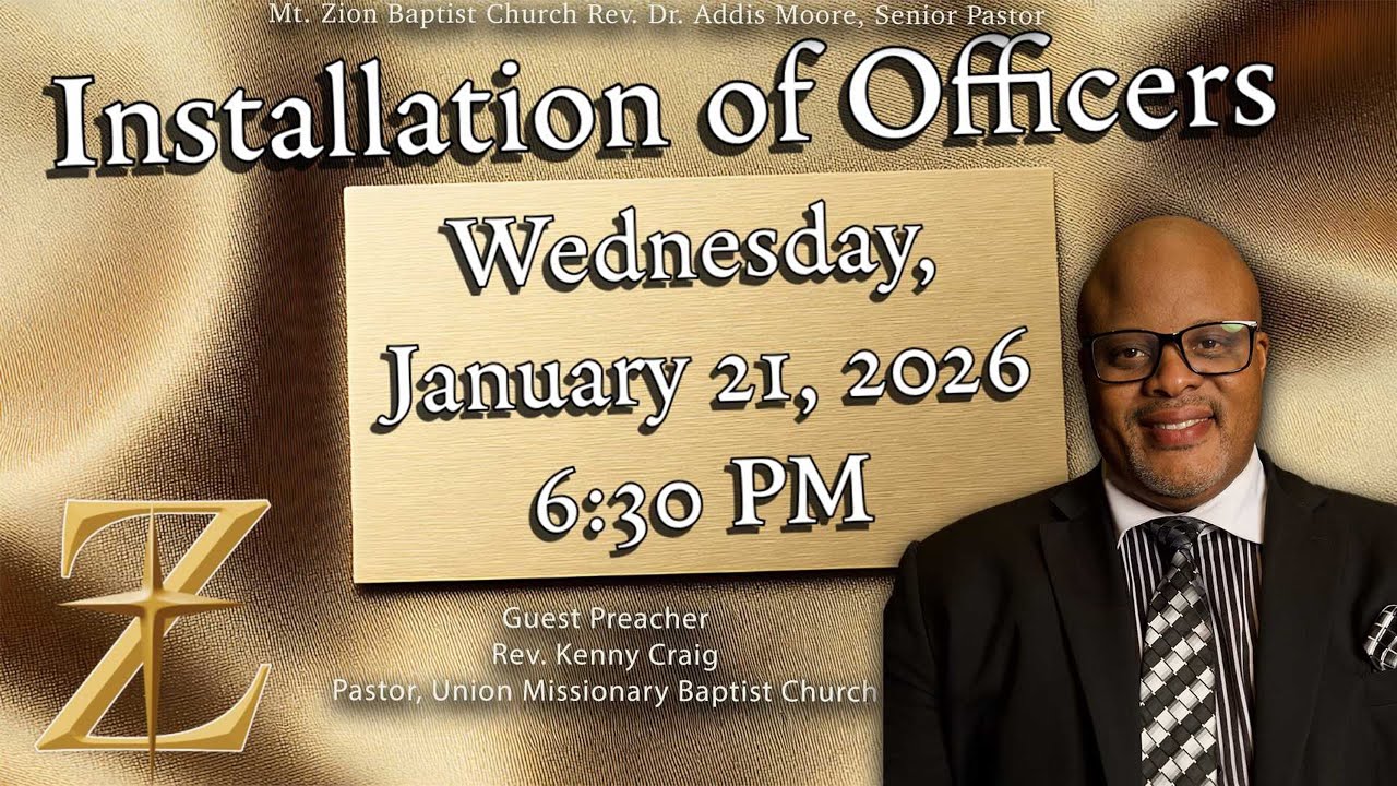 Installation Service Evening Prayer and Bible Study