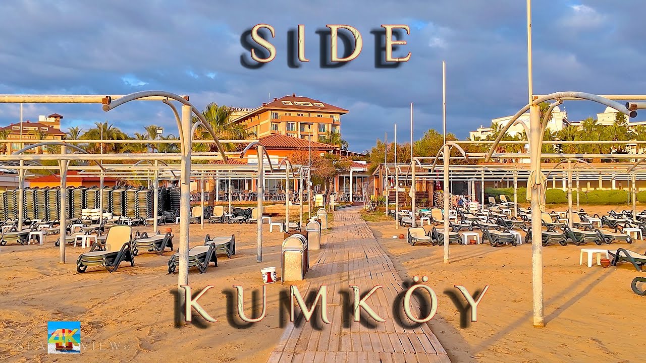 SIDE KUMKOY ⚓️ Walking tour Hotels Beach 4K TÜRKIYE #turkey