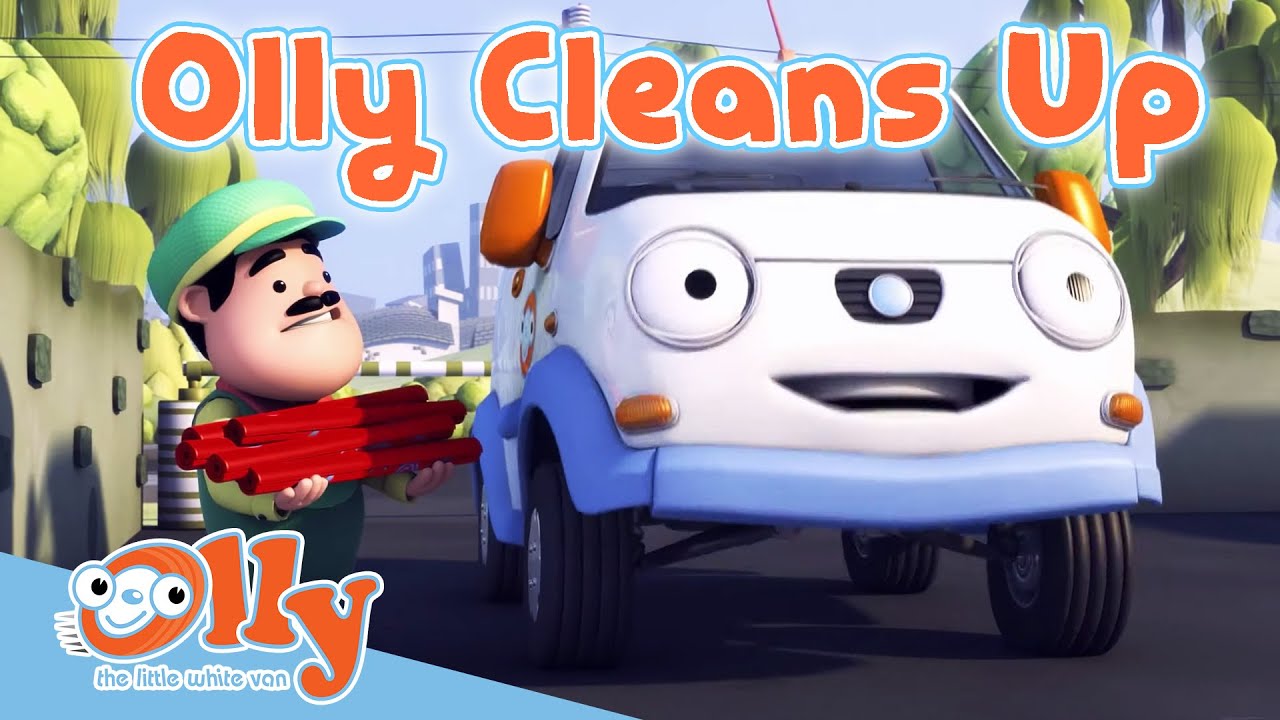 Cars for Kids -  Olly Cleans Up | Transport for Kids | Olly the Little White Van