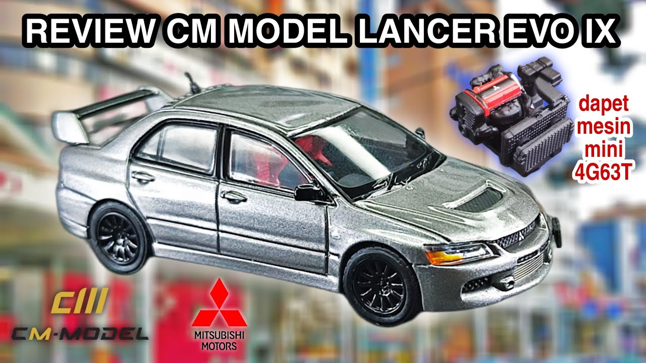 REVIEW. CM Model 1/64 Lancer Evo IX grey standard version.