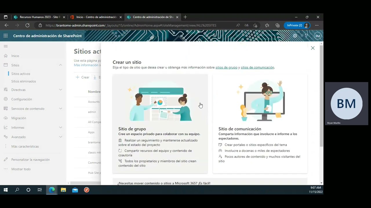 Sitios y Subsitios en SharePoint