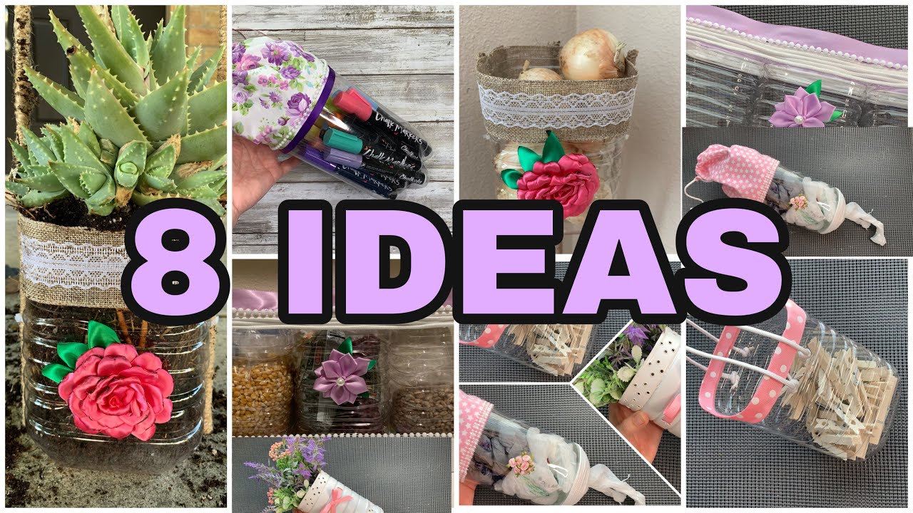 8 IDEAS WITH PLASTIC BOTTLES♻️Ideas Con Botellas Plásticas