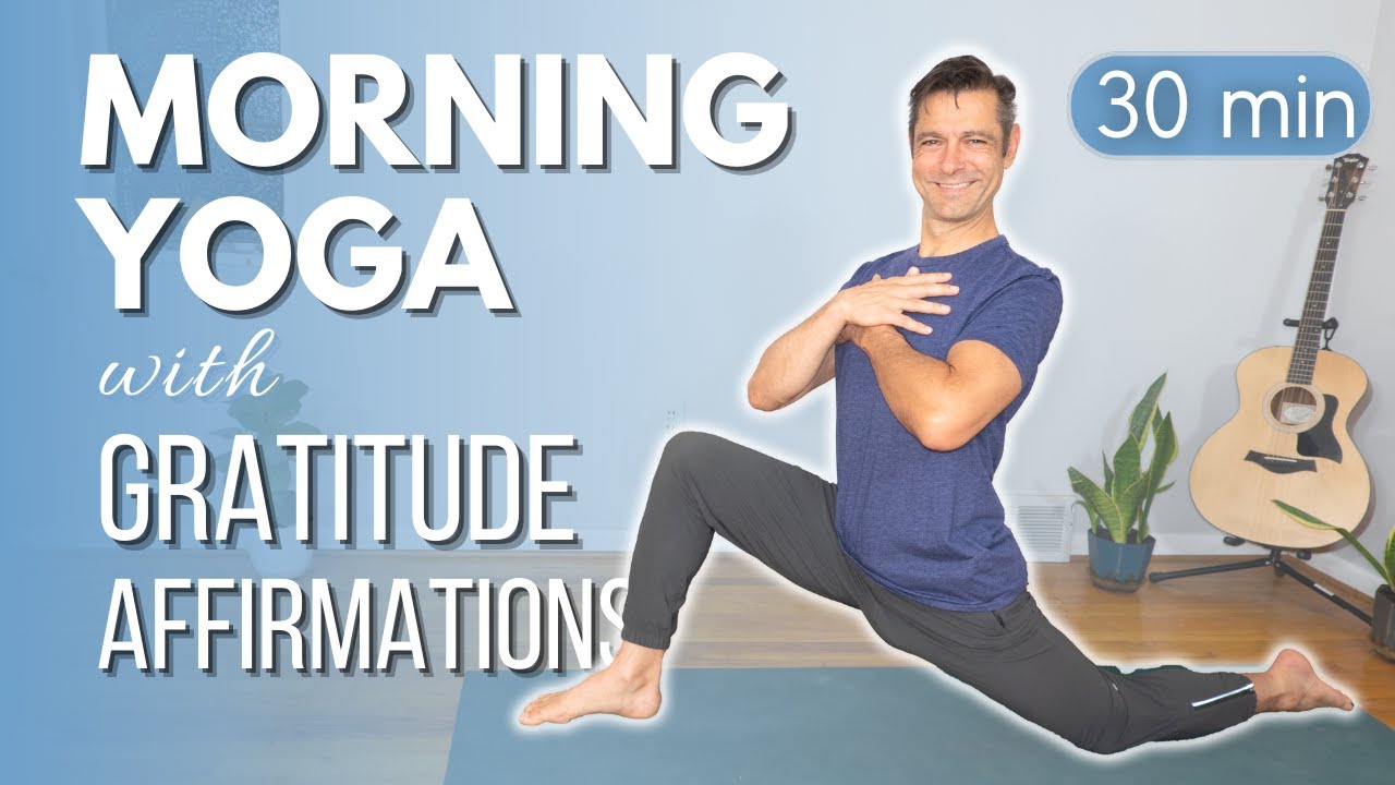 Morning Yoga Flow with Gratitude Affirmations | David O Yoga