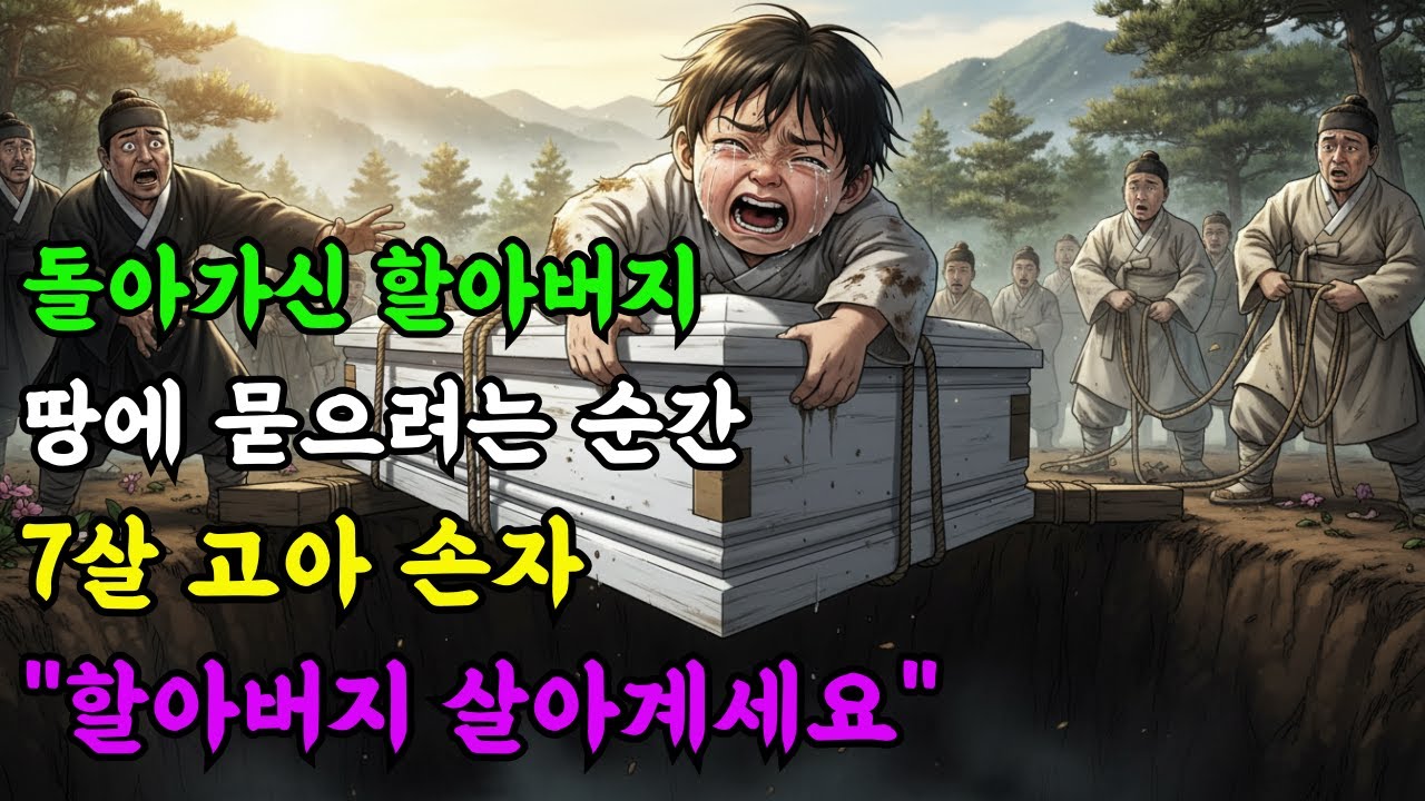 돌아가신 할아버지 땅에 묻으려는 순간 7살 고아 손자 할아버지 살아계세요