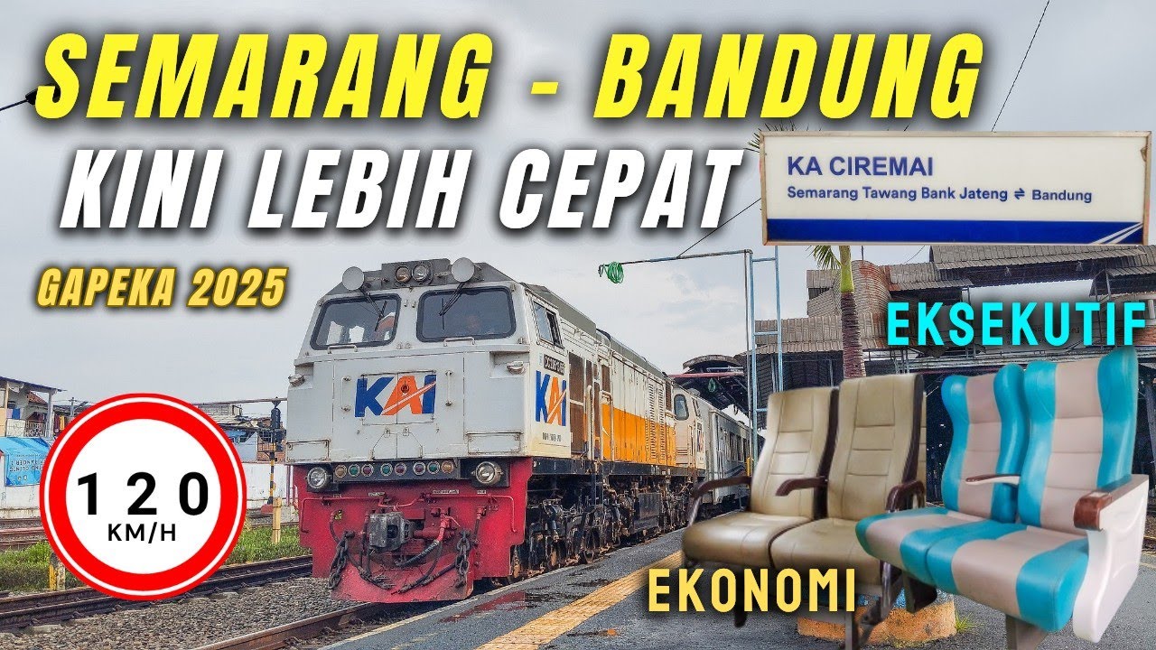 KA CIREMAI BISA NGEBUT HINGGA 120 KM/JAM, KE BANDUNG JADI LEBIH CEPAT | KA Ciremai Semarang - Tegal
