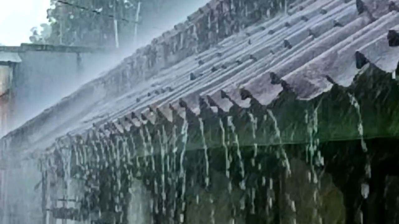 Звуки дождя для сна 🌧️ Сильный дождь на жестяной крыше (2 часа)