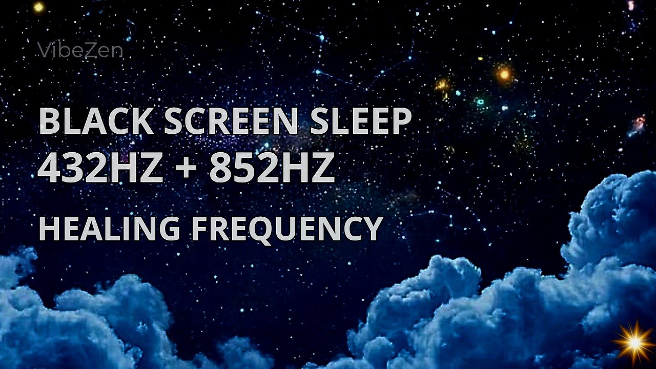 🌙 Música para Dormir Rápido| Frequência de Paz | 432Hz + 852Hz | Black Screen Sleep