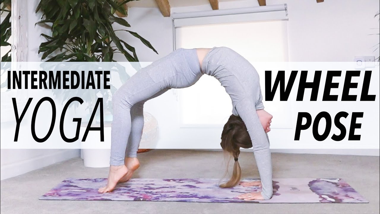 Intermediate Yoga With Wheel Pose - Slow Vinyasa Yoga Stretch - YogaCandi