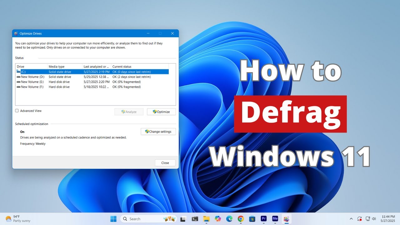 How to Defragmentation in Windows 11