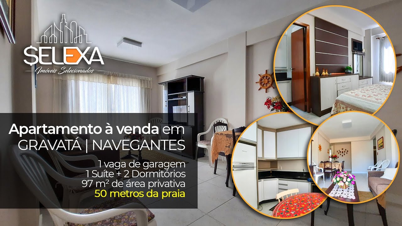 [INDISPONÍVEL] Apartamento quadra mar à venda no Bairro Gravatá em Navegantes SC