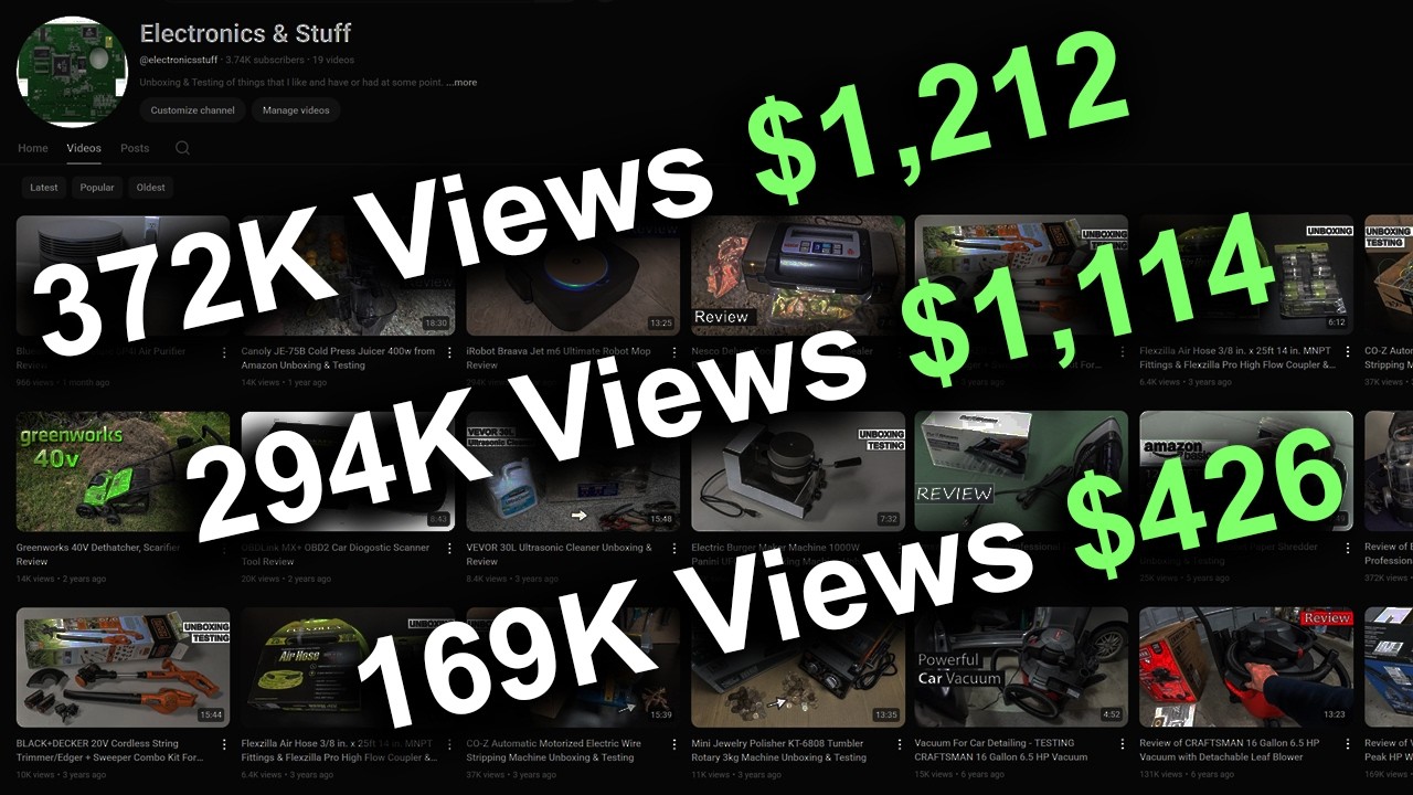 📈 How Much YouTube Paid Me for My Product Review Channel