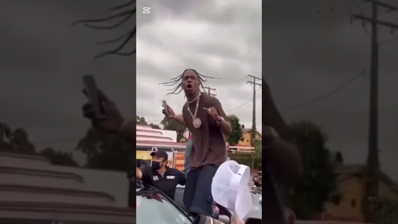 Travis Scott performed on a car. #rap#travisscott#streetperformance#raphub