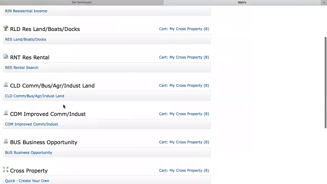 how to search for open houses on the MLS Matrix