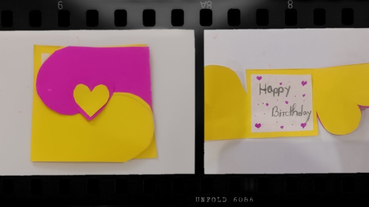 Birthday card making craft with paper #diy #birthday #papercrafts 