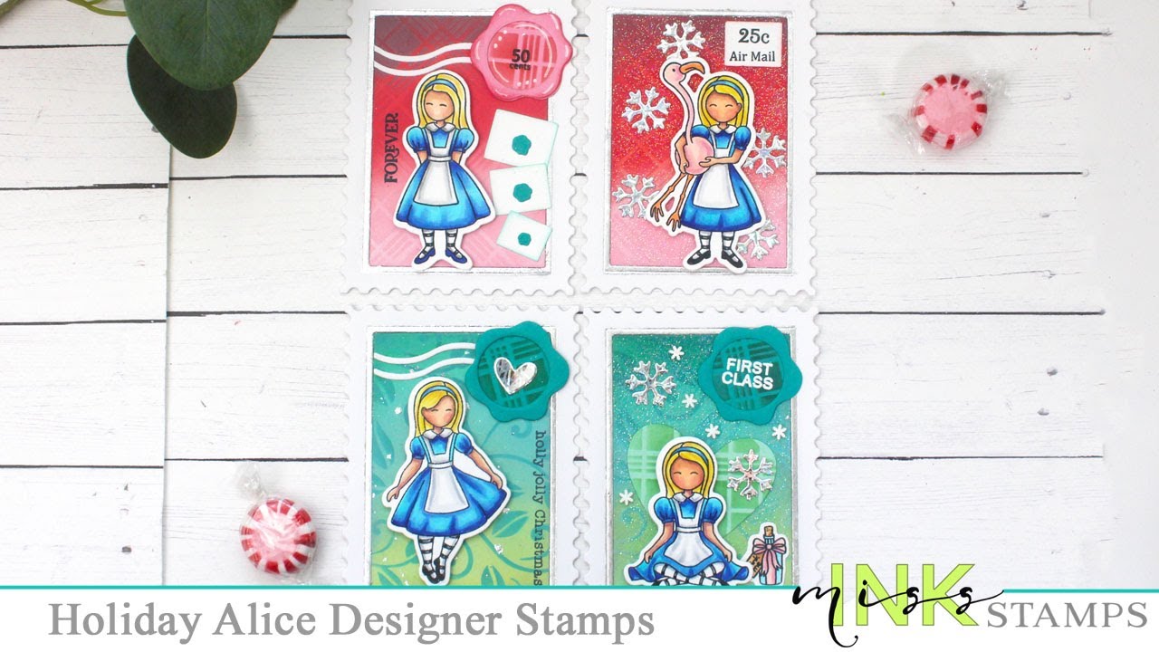 Gilding Flakes: Christmas Designer Alice Christmas Stamps
