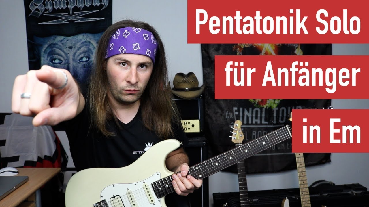 E-Gitarren Solo lernen f&uuml;r Anf&auml;nger - Pentatonik E-Gitarren Solo in Em #1 | Guitar Master Plan