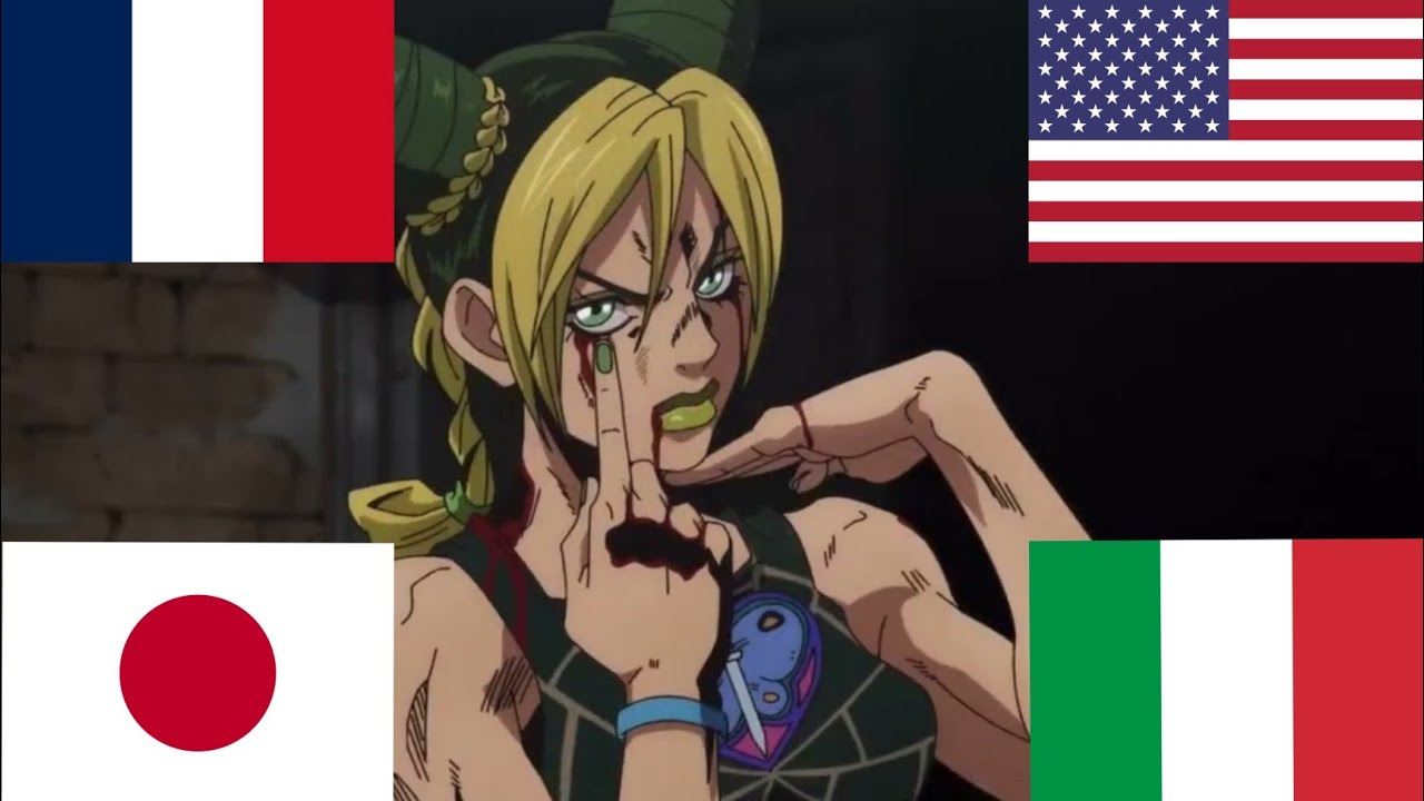 Jolyne Kujo's Fingers of the World but each Style is in their own Language