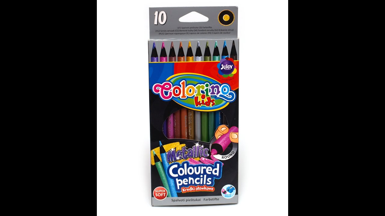 kredki metaliczne Colorino Kids - Metallic Coloured Pencils