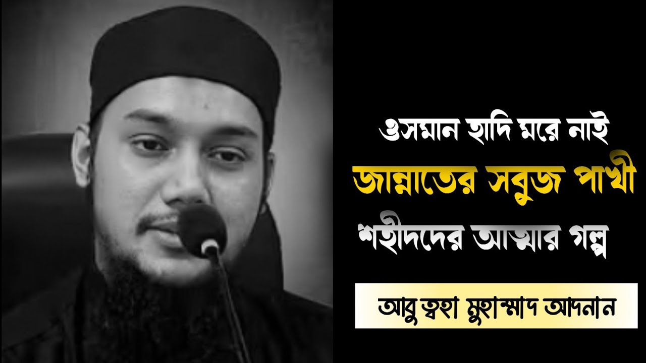 ওসমান হাদি মরে নাই শহীদদের আত্মার গল্প #islamicscholar #abutohamohammadadnan #islamicvideo 