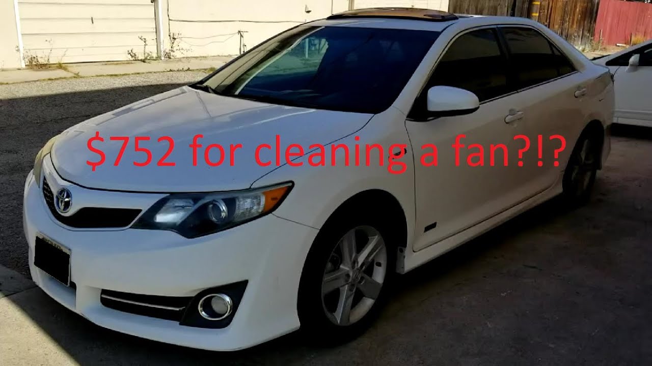 Cleaning a 2012-2017 Toyota Camry Hybrid battery fan. Exposing the dealership lies part 1 of 4