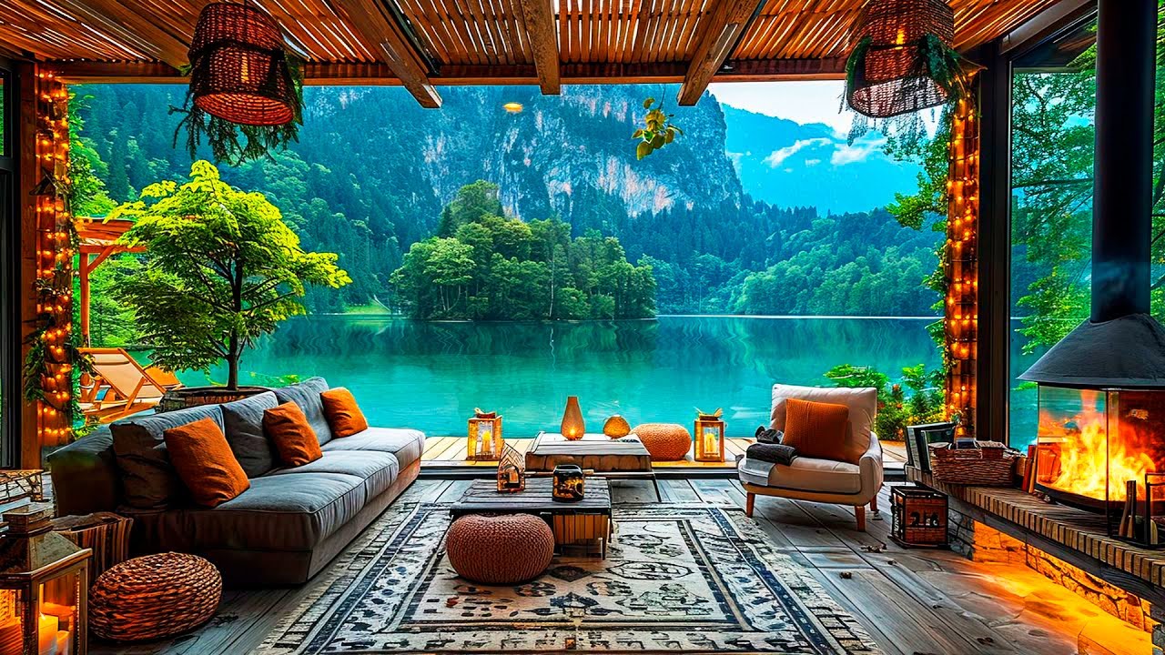 RELAXING CHRISTIAN MUSIC - Instrumental Worship & Prayer Music | Nature Sounds & Crackling Fireplace