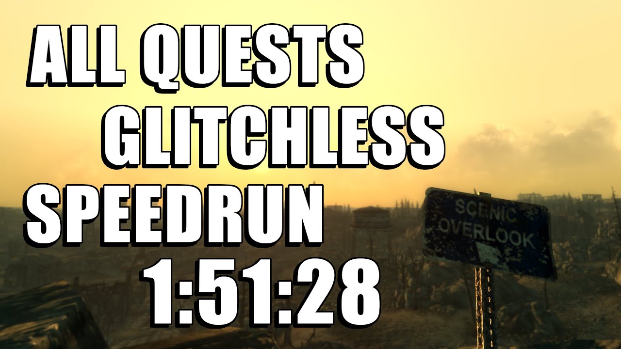 Fallout 3 All Quests Glitchless Speedrun in 1:51:28 [WR]