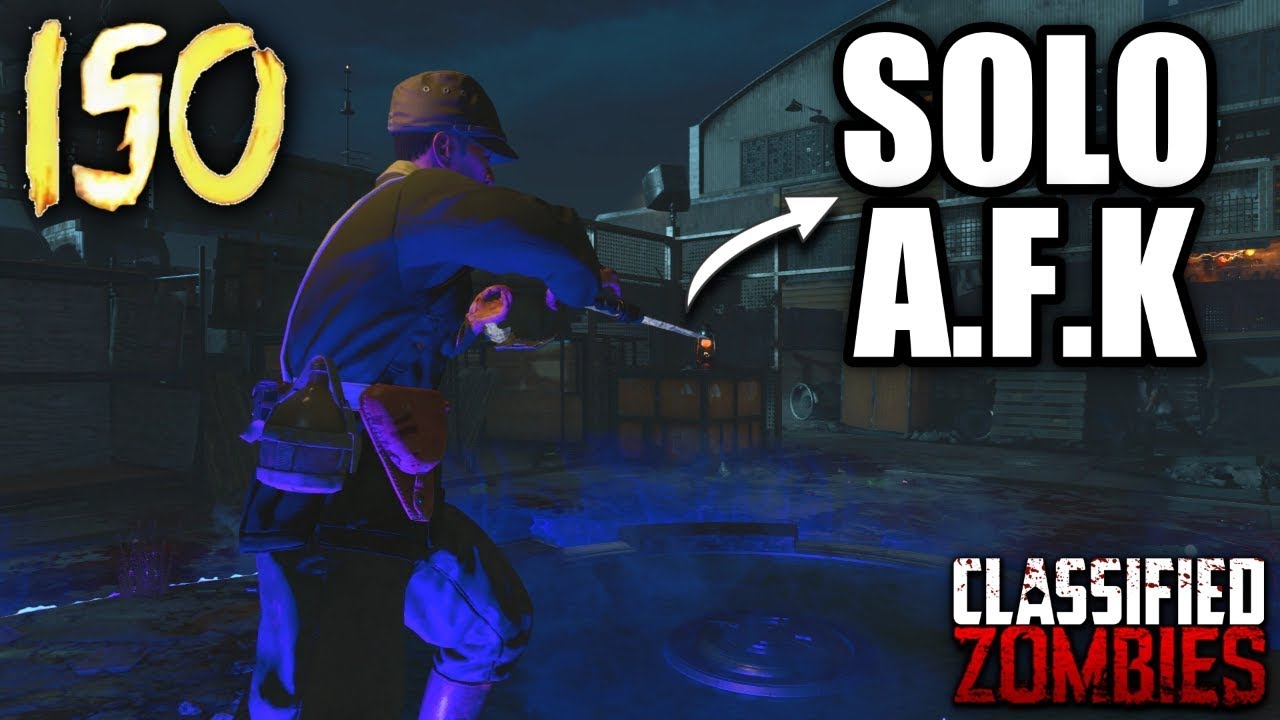EASY *SOLO* AFK CLASSIFIED ROUND 150 CUTSCENE GLITCH! (BO4 Zombies Ballistic Knife Round Skip Guide)