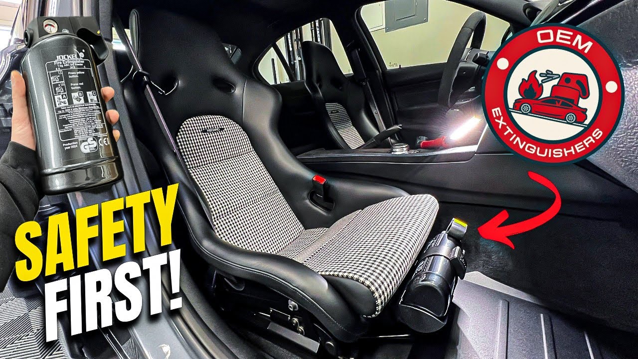 OEM BMW Fire Extinguisher Install In My F80 M3 - A MUST MOD!