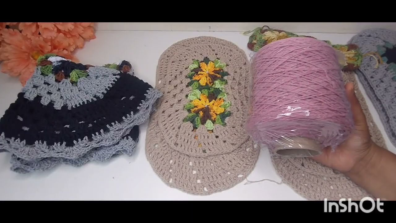 Bases para produzir jogos de banheiro 🌹🌹@casaljumadetudoumpouco @lucianaerlichcroche 